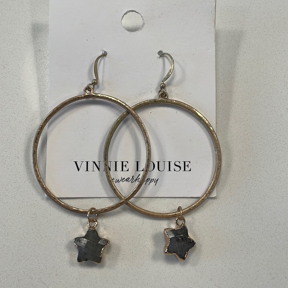 BRAND NEW hoop star earrings